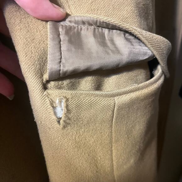 J. Crew Wool Cashmere Westbourne Topcoat Mens L Tan Brown Long Classic Luxury - Picture 9 of 10